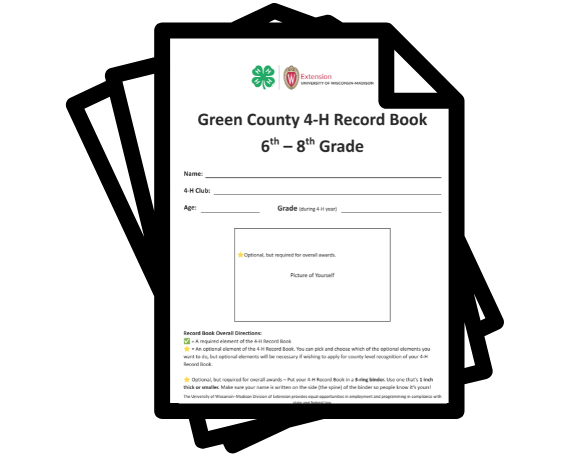 4-H Record Book Committee Meeting – Monday, August 24